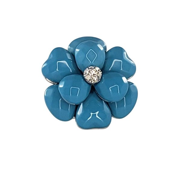 Camilla Lucia CL Turquoise Toned Blue Flower Ring R3079 L Costume Jewelry - Picture 2 of 8